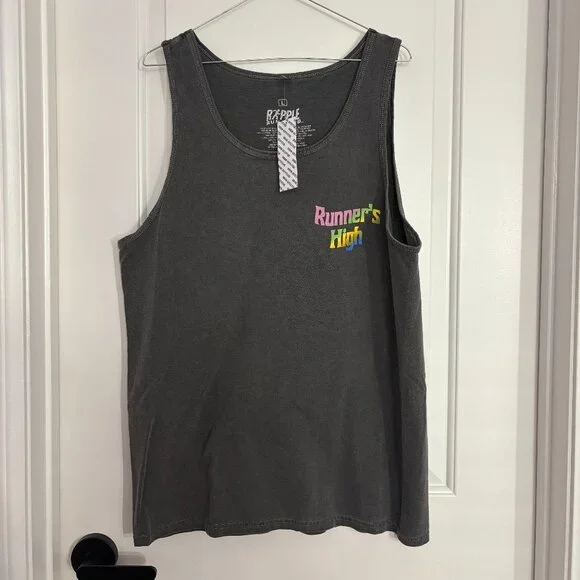 Urban Outfitters Ripple Run Club Gray Tank Top Men’s Size Large NWT - Picture 7 of 7